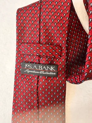 Jos.A.Bank Silk Tie Men's Necktie Executive Collection Red thumbnail 7