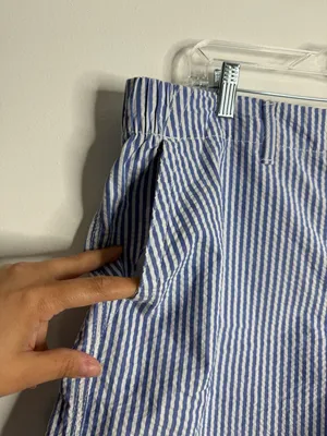 NWT Old Navy‎ OG Chino Shorts Blue White Stripes 2X Nautical Coastal Resortwear thumbnail 6