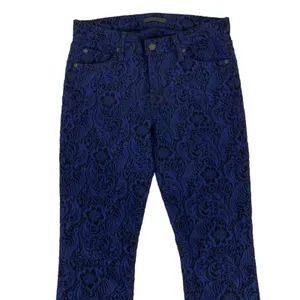 7 For All Mankind Jeans 29 Blue Black Floral Damask Skinny Stretch AU0150149A thumbnail 2