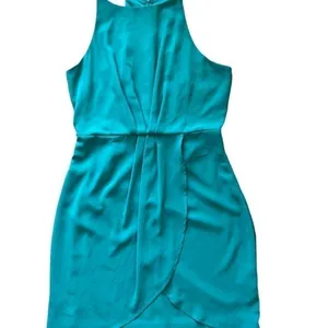 NWT Lulus Best‎ Wishes Women's Dress Tulip Teal Green Size Medium thumbnail 8