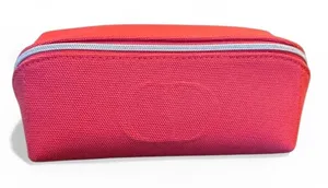 Christian Dior NWOT Coral Canvas Travel Cosmetic Vanity Case Makeup Jewelry Organizer D…‎ thumbnail 1
