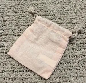 Pink Linen Drawstring Pouch thumbnail 1