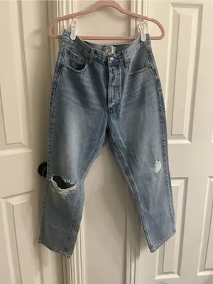High-Rise Cropped Light Blue Women's Jeans thumbnail 3