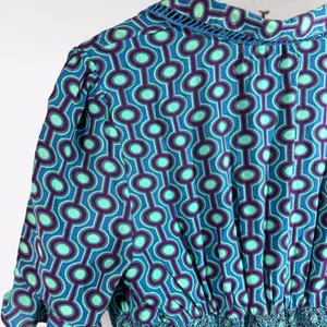 NWT Urban Outfitters Mini Dress Small Petite Blue Retro 70s‎ Funky Summer Party thumbnail 6