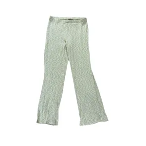Aerie Soft High Waisted Baby Flare Pants Women's L Jade Green Yellow‎ thumbnail 2