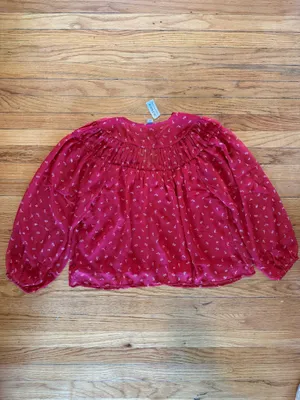 NWT Old Navy Floral Chiffon Blouse thumbnail 6