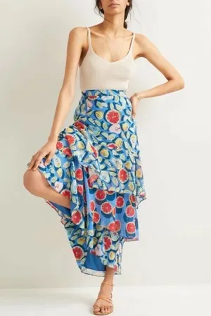 Anthropologie Hutch Medley Tiered Maxi Skirt Medium thumbnail 1