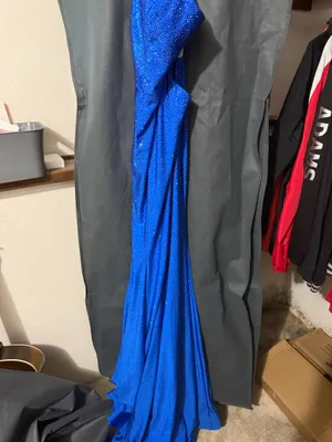 Sherri Hill 54958 Style Prom Dress Blue Diamond thumbnail 4