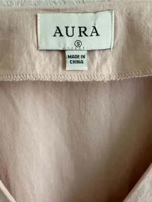 Aura Pale Pink Midi Belted Button Up Dress Lagenlook Ruffle Balloon Sleeve S thumbnail 3