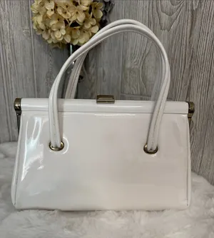 Vintage Structured White Patent Top thumbnail 1