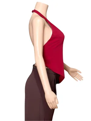 KOOKAÏ Norway Wrap Top, Red Wine, FR36/US4 thumbnail 7