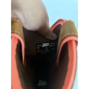 JUSTIN Women’s Trekker 11" Camo Work Boot Size 7B Waterproof Russet Brown SE4356 thumbnail 14