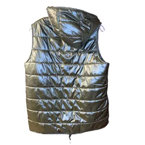 NWT ZARA shiny puffer vest with hood thumbnail 2