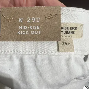 NWT Madewell Mid-Rise Kick Out Crop White Jeans Size 25‎ Denim Pants thumbnail 7