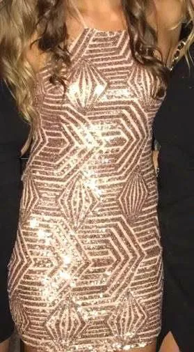 Gold Semi/Formal Dress thumbnail 1