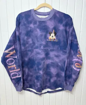 Walt Disney World 50th Anniversary Tie-Dye‎ Spirit Jersey Purple Size S thumbnail 1