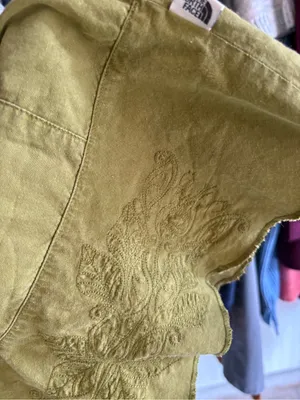 NORTH FACE MEDIUM ✨ embroidered tie skirt green EUC thumbnail 2