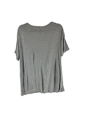 Leith Gray Oversized Scoop Neck Short-Sleeve T-Shirt L Womens Top thumbnail 2