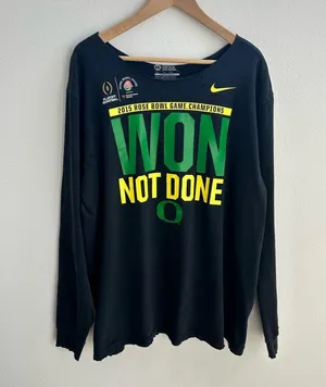 Nike Black Long Sleeve Oregon Ducks off-the-shoulder tee thumbnail 1