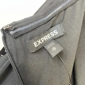 Express black pieced satin strapless bow tie back wide leg jumpsuit XS new nwt thumbnail 11