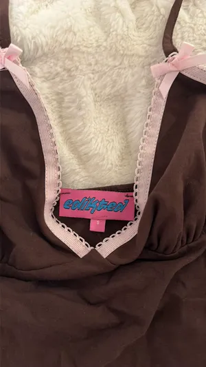 Edikted Ruelle Contrast Frill Tank Top thumbnail 3