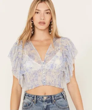 FREE PEOPLE‎ WOMEN'S SUGAR MESH BLOUSE NWT small thumbnail 1