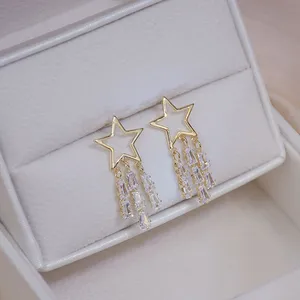 Delicate Star Tassel Earrings for Women,Star Stud Earrings for Girls thumbnail 3