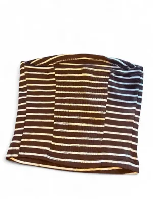 Striped Tube Top Brown Size M thumbnail 2
