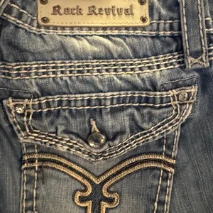Rock Revival Elaina Easy Boot Jeans Women’s Size 31 Blue Denim Buckle Exclusive thumbnail 8