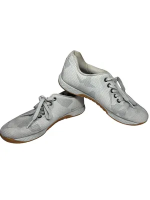 NOBULL white gray Frog-Print Trainer Interior W 8.5 M 7 workout weightlifting thumbnail 5