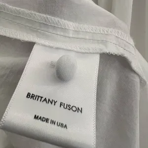 Brittany Fuson White Louisa Button-Front 100% Cotton Tiered Belted Maxi Dress XS thumbnail 12