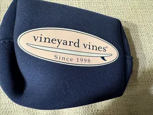 Vineyard Vines Navy Mini Bag with Light Pink Logo thumbnail 2
