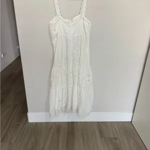 FARM Rio Midi Dress XL White Richelieu Broderie Anglaise Sundress Bustier Corset thumbnail 8