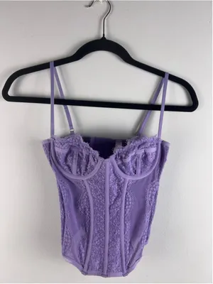 Out From Under Urban Outfitters Lavender Lace Corset Bustier Cami Top Size Small thumbnail 2