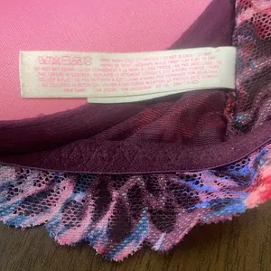 VS PINK Floral Orchid Wildflower High Neck Mesh Push Up Bralette $40 EUC M thumbnail 8