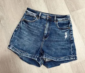 American eagle highest rise mom denim shorts thumbnail 1