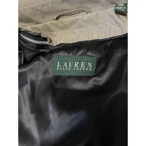Lauren Ralph Lauren‎ Khaki Classic Belted Trench Coat Overcoat Size 40L City thumbnail 8