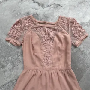 Kimchi Blue Urban Outfitters‎ Dress Womens Size S 2 Pink Lace Short Sleeves thumbnail 2