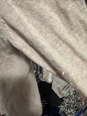 Banana Republic Light Beige Open-Front Shawl Collar Cardigan thumbnail 5