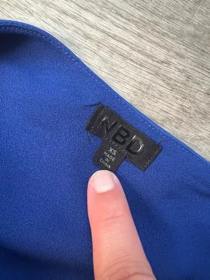 NBD Tere One Shoulder Mini Dress Bright Cobalt Blue Cocktail size XS thumbnail 9