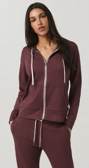Vuori NWOT Halo Performance Hoodie Heather Red Full-Zip sweatshirt L thumbnail 1
