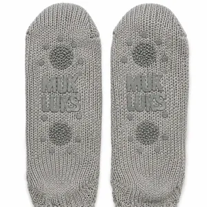 Muk Luks Gray Slipper Socks (Size 7 thumbnail 3