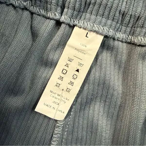 NWT HALARA Mid Rise Zipper Pocket Corduroy Casual Pants in Blue Women’s Sz Large thumbnail 9