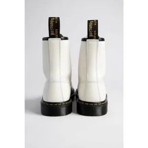 Dr. Martens Zavala White Leather Lace-Up Combat Boots – Women’s 10 thumbnail 4