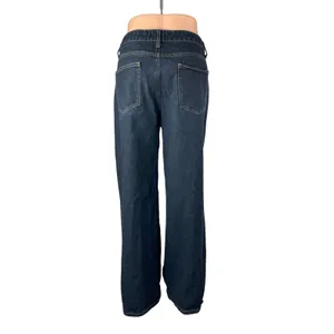 Edikted Women's Black Dark Wash High Rise Wide Leg Baggy Denim Jeans Size XL thumbnail 4