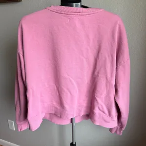 Anthropologie Maeve City Crew Sweatshirt Austin Texas Cotton Bubblegum Pink L thumbnail 3