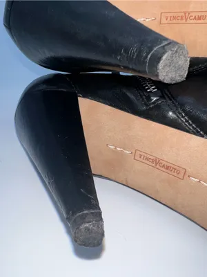 Vince Camuto Ruched Peeptoe Bootie w/Silver Metal Accent Working Zipper-Size 9.5 thumbnail 13