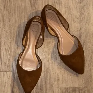 a new day Brown Pointed Flats chocolate brown classic preppy 8.5 new thumbnail 6