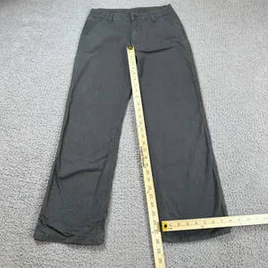 Carhartt Womens Carpenter Work Pants 14 28x28 Gray Canvas Stretch Utility Cotton thumbnail 3