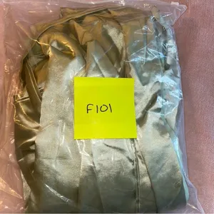 Light green satin spaghetti strap formal dress lace up back and side slits 0 thumbnail 11